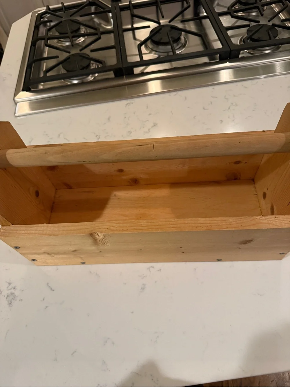 Handmade Solid Pine Wooden Tool Box Caddy Rustic Garden Tote Organizer 17.5x7×10
